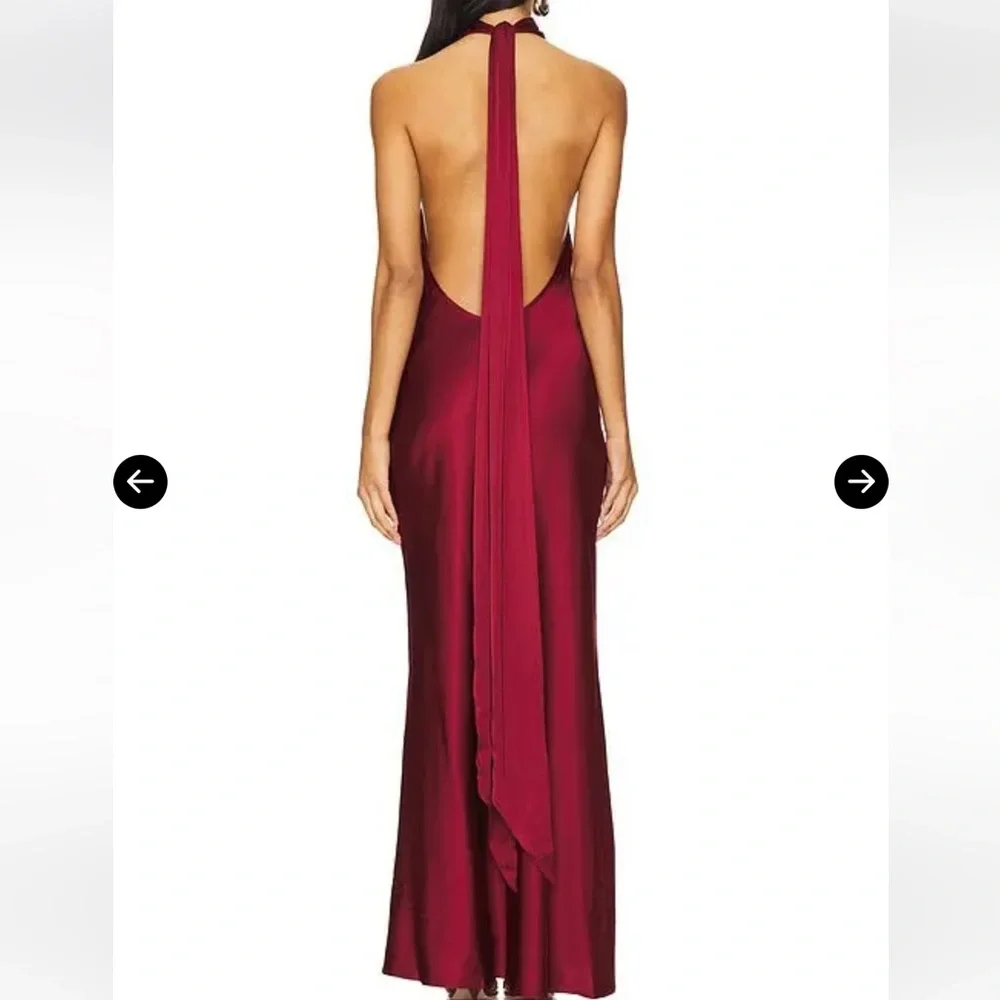 House of Harlow 1960 Deep Red Halter Maxi Dress - Picture 2 of 2